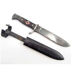 GERMAN NAZI HITLER YOUTH HJ KNIFE W/ SCABBARD