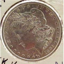 1891-S MORGAN SILVER DOLLAR