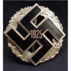 GERMAN NAZI GAU HONOR BADGE W/ WIDE VERTICAL PINBACK