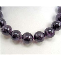AMETHYST QUARTZ NECKLACE W/ STERLING SILVER CLASP