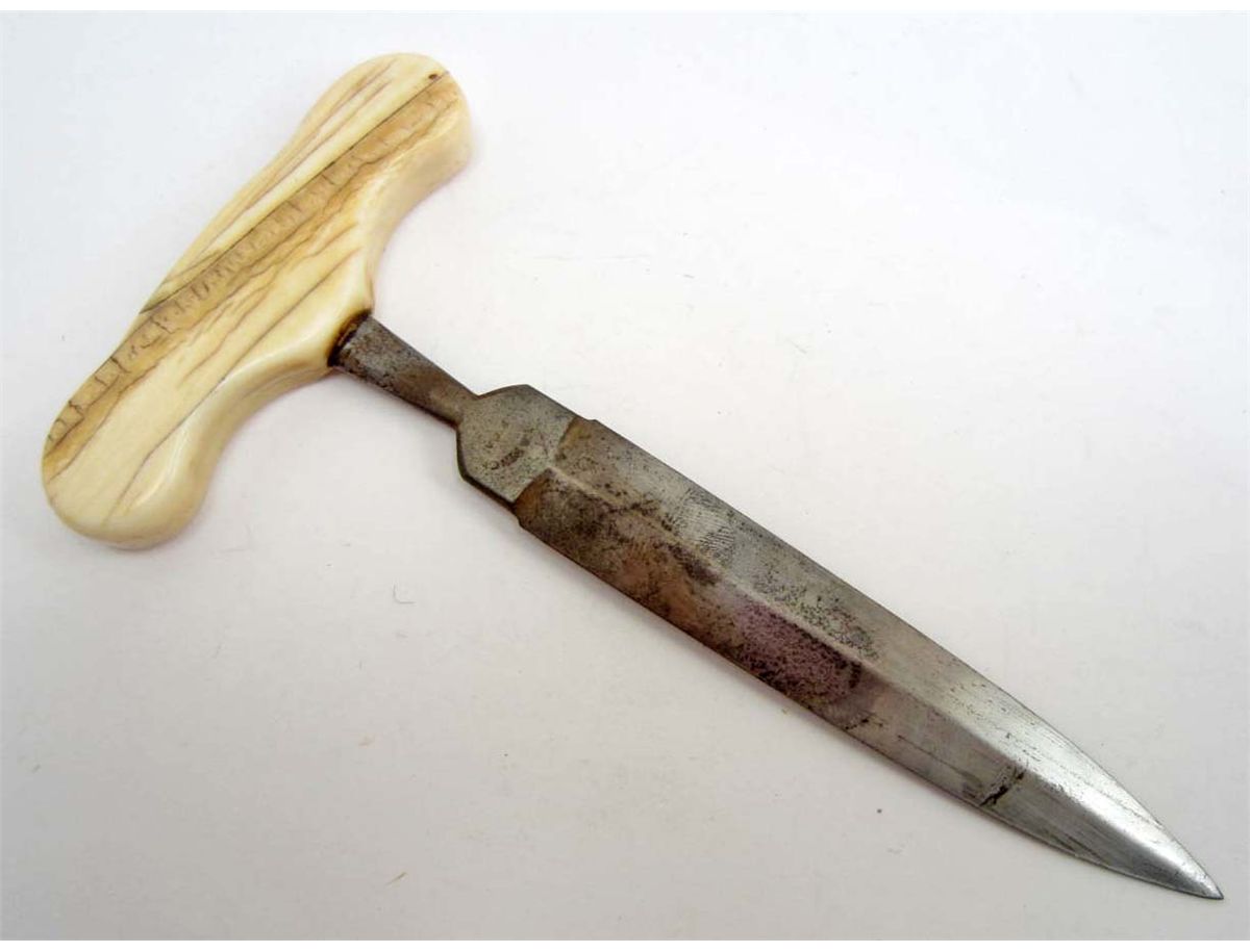 OLD WEST WILL & FINCK GAMBLERS COWBOY ERA PUSH DAGGER