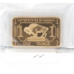 Gold Clad American Buffalo Bar