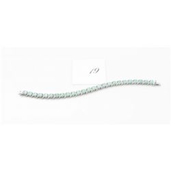 Huge Emerald Studded Diamond Bracelet in 925