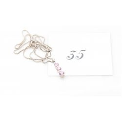 Pink Ice Sterling Silver Necklace