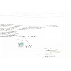 South American French Hook 2.59 Carat Earrings