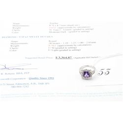 10gold 4.45carat custom made amethyst-topaz-