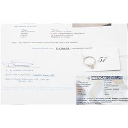 AGL certified 0.49carat princess diamond solitaire