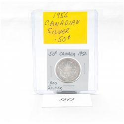 1956 canadian silver 50cent coin