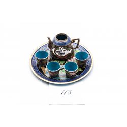 Miniature 7pc cloisenay tea set