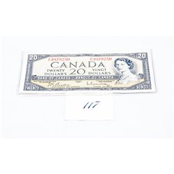 1954 series royal canadian mint 20 dollar banknote