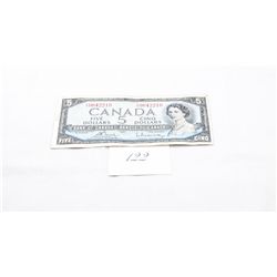 1954 series royal canadian mint $5 bank note