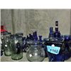 Image 1 : Shelf lot of assorted blue glasswares