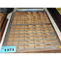 Antique wooden printers tray