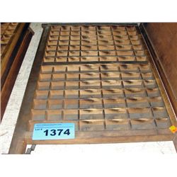 Antique wooden printers tray