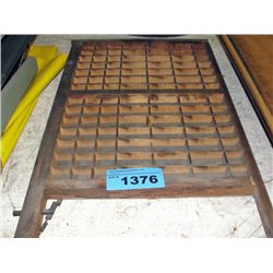 Antique wooden printers tray