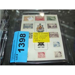 1967 stamp set; unused with stamp box