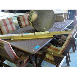 Large teak 9pc patio table set