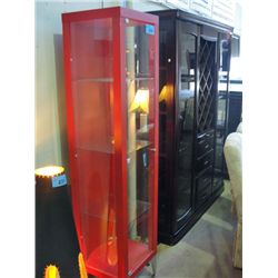 Approx 6F tall red ikea display showcase