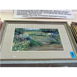 Framed print by C Rowan "flower garden "