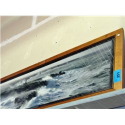 Large framed photographic print of irish seaside