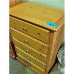 5 drawer pine highboy dresser