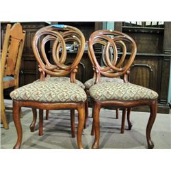 Set of 4 victorian balloon back chairs circa 1870