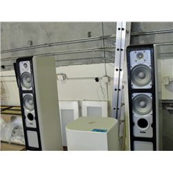 3pc infinity home audio speaker system;