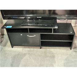 Black TV cabinet holds up to 44  TV