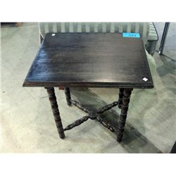 Antique oak sugar twist side table