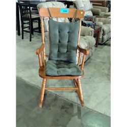 Solid maple rocking chair