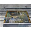 Image 1 : Gold framed art grass edition oil on canvas