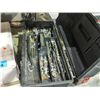 Image 1 : Black plastic toolbox and contents
