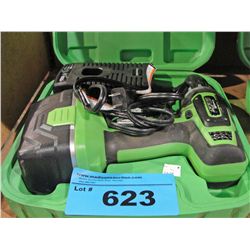 Kawasaki 19.2V cordless drill with one battery and