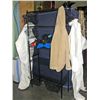 Image 1 : Approx 6F tall black metal storage rack shelf
