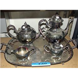 5pc silver plated tea service