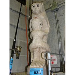Wooden monkey decorative statue