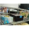 Image 1 : Shelf lot of misc;' DVD player, foot salon, hand