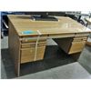 Image 1 : Double pedastol oak desk