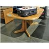 Image 1 : Double pedastol oak dining table with one leaf