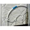 Image 1 : White and brass queen size headboard