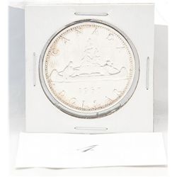 1965 Canadian Silver Canoe Dollar