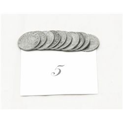 10x WW2 Nazi German Zinc Coins