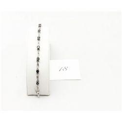 Sapphire Tennis Bracelet with 10 Sapphires & One