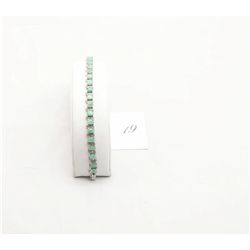 Emerald Tennis Bracelet with Diamond in .925