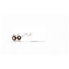 Image 1 : Brown Quartz & Diamond Silver Stud Earrings