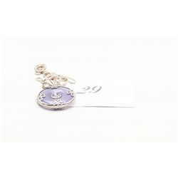 Sterling Silver Purple Jade Necklace