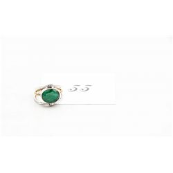 925 Silver 3 Carat Genuine Emerald Ring