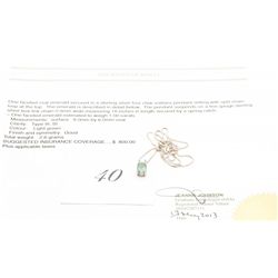 one carat oval cut brazilian emerald necklace