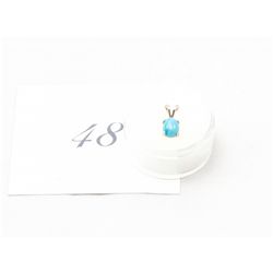 Blue turqouis gemstone .925 silver pendant