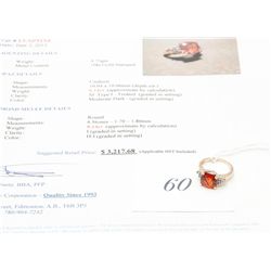 10k gold 6.28carat topaz and diamond dinner ring